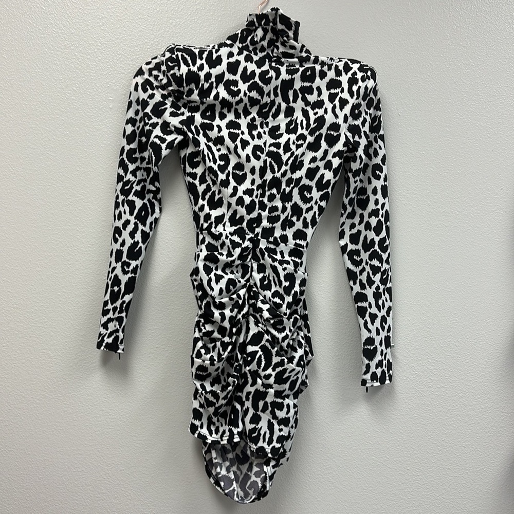 Black & White Ryan Leopard Night Out Dress - Picture 6 of 7